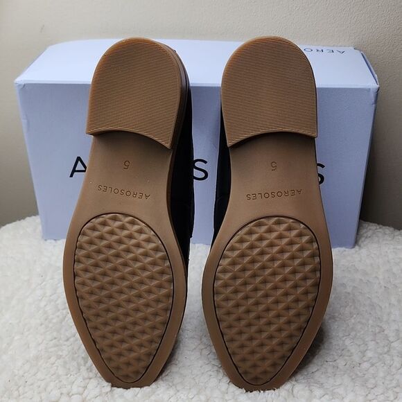 NIB Aerosole Comfortable Women's Loafer in Black Genuine Leather Size 5 - Picture 6 of 8